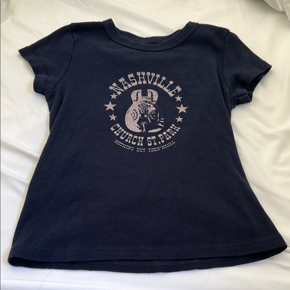 Brandy Melville Navy Blue Nashville T-Shirt